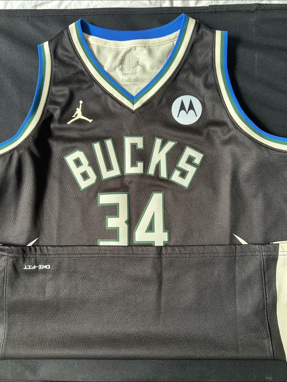Mitchell & Ness Black Milwaukee Bucks  #34 Jersey